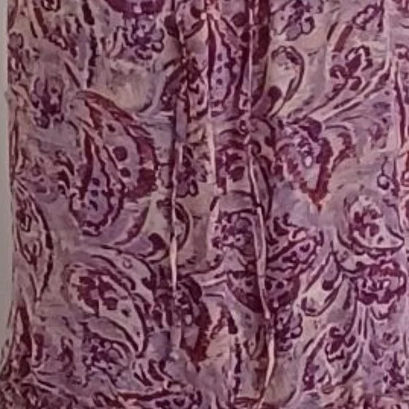 LIKE NEW! Anthropologie DREW Purple Paisley Halter-Tiered Dress Size Large - Picture 6 of 9